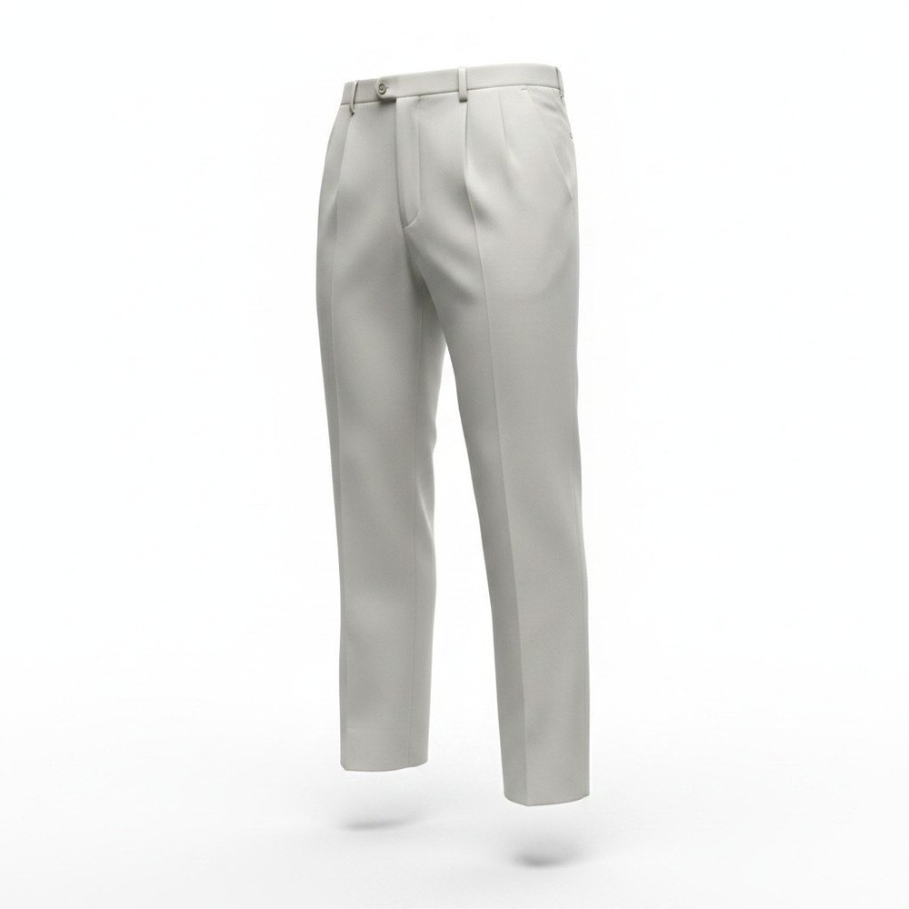 Dockers Golf Men's 42x32 White Pleated Relaxed Fit Microfiber Trousers Pants